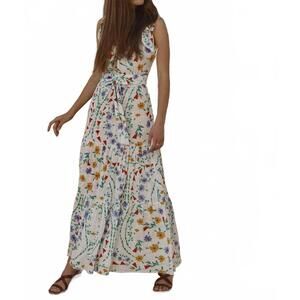 NEW SOLER malta bow tie knee length dress in daisy